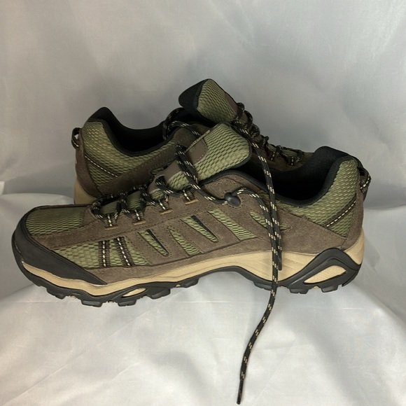 Brand New Columbia Out dry Breathable Waterproof hiking shoes Green and Brown - Picture 5 of 8